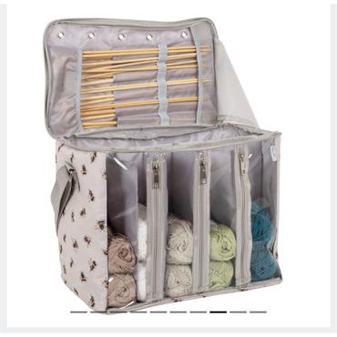 Knitting Bag with Storage - Bee